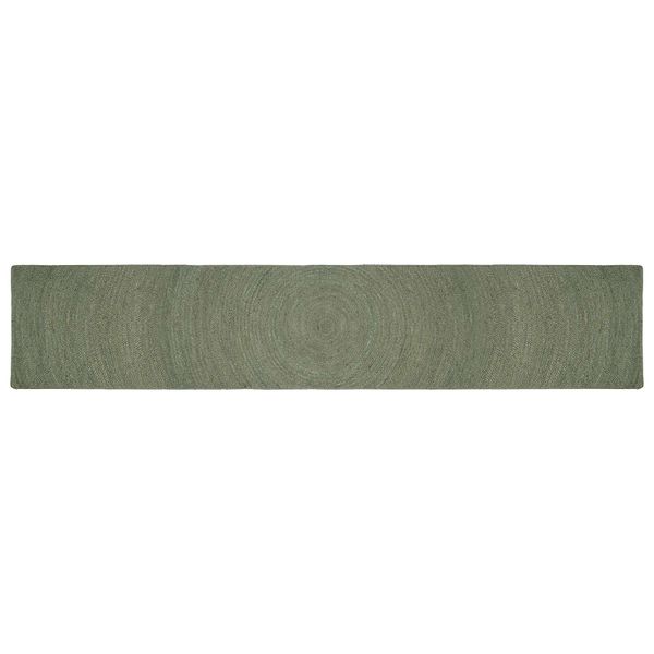 vidaXL Kusové koberce Olivovo zelená 80 x 400 cm Juta