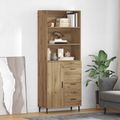 vidaXL Highboard 2 ks Remeselný dub 69,5 x 32,5 x 180 cm