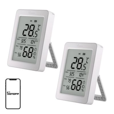 Inteligentný senzor teploty a vlhkosti SONOFF SNZB-02DR2 ZigBee, 2 ks