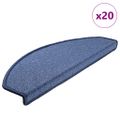 vidaXL Schodové rohože 20 ks 65x24x4 cm modré polkruhové veľké