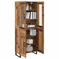 vidaXL Highboard 2 ks Staré drevo 69,5 x 34 x 180 cm Kompozitné drevo