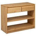 vidaXL Konzolový stolík SAUDA dub 89,5x36,5x73 cm borovicový masív