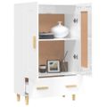 vidaXL Vysoká skrinka lesklá biela 70x31x115 cm spracované drevo