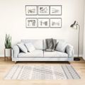 vidaXL Prateľný koberec 80x150 cm čierno-biely