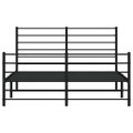 vidaXL Kovový rám postele s čelom a podnožkou čierny 150x200 cm