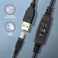 AXAGON ADR-220B, USB 2.0 A-M -> B-M aktivní propojovací / repeater kabel, 20m Kabel, propojovací, aktivní, USB 2.0, zástrcka A, zástrcka B, 20m, cerný