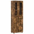 vidaXL Highboard FLORIN 60 x 35 x 182 cm Dymová dub Kompozitné drevo