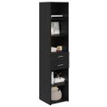 vidaXL Highboard Čierny dub 40 x 42,5 x 185 cm Kompozitné drevo