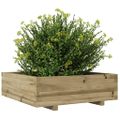 vidaXL Záhradný kvetináč 80x80x26,5 cm impregnovaná borovica