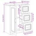 vidaXL Servírovacia skriňa Biela 66 x 34,5 x 87 cm Kompozitné drevo
