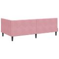 vidaXL Rohový rám postele s čelnou doskou Ružová 100 cm x 200 cm Zamat