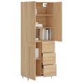 vidaXL Vysoká skrinka dub sonoma 69,5x34x180 cm spracované drevo