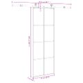 vidaXL Posuvné dvere s kovaním 76x205 cm ESG sklo a hliník