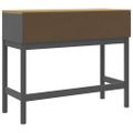vidaXL Konzolový stolík FLORO sivý 89,5x36,5x73 cm borovicový masív