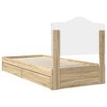 vidaXL Úložná posteľ Sonoma dub 90 x 200 cm Kompozitné drevo