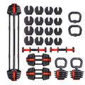 Jednoručná / obojručná variabilná činka / kettlebell HMS SGR18 PRO SET 2v1 40 kg