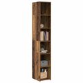 vidaXL Highboard Staré drevo 30 x 41 x 185 cm Kompozitné drevo
