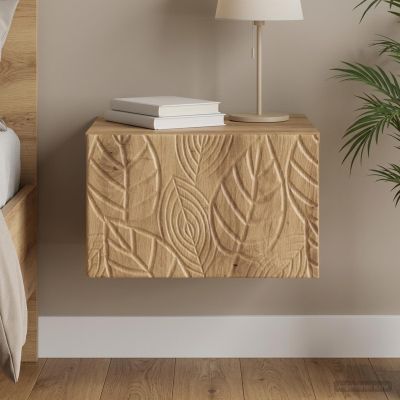 vidaXL Nástenná nočná skrinka Dub artisan 49 x 34,5 x 20 cm