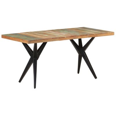 vidaXL Jedálenský stôl 160x80x76 cm recyklovaný masív