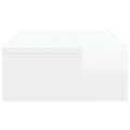 vidaXL TV skrinka s LED svetlami lesklá biela 60x35x15,5 cm