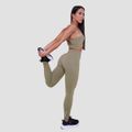 Dámske bežecké legíny Pulse Vetiver - GymBeam, veľkosť M, veľkosť oblečenia M