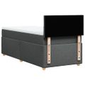 vidaXL Boxspring posteľ s matracom tmavosivá 90x200 cm látka
