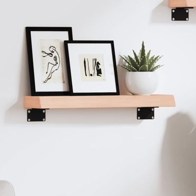 vidaXL Nástenná polica 40x10x4 cm neošetrený dubový masív