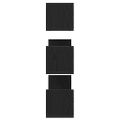 vidaXL Nástenné police 3 ks, čierne dub 58x18x18 cm, kompozitné drevo