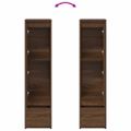 vidaXL Highboard Hnedý Dub 29,5x34x119,5 cm Konštruktérske drevo