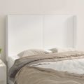 vidaXL Čelo postele so záhybmi biely 147x16x118/128 cm umelá koža