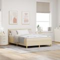 vidaXL Posteľ s pružinovým rámom s vankúšom Krémová 140 x 190 cm látka