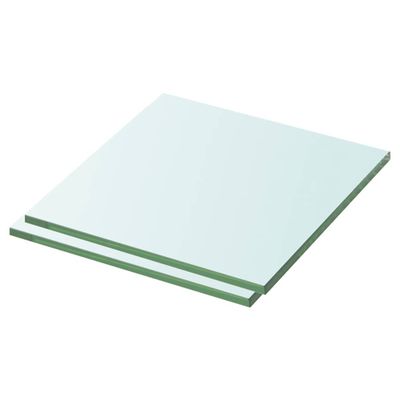 vidaXL Poličky 2 ks panel z priehľadného skla 30x25 cm