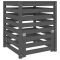 vidaXL Kompostér sivý 63,5x63,5x77,5 cm masívne borovicové drevo