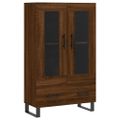 vidaXL Vysoká skrinka hnedá dub 69,5x31x115 cm kompozitné drevo