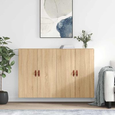 vidaXL Nástenné skrinky 2 ks dub sonoma 69,5x34x90 cm
