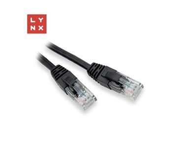 LYNX UTP patch kábel Cat5e, PVC, CCA, 0,5 m, čierny (balenie obsahuje 10 ks)