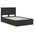 vidaXL Rám postele so zásuvkou Čierna 120 x 190 cm Inžinierske drevo