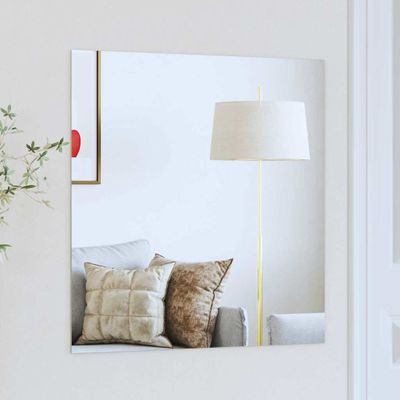 vidaXL Nástenné zrkadlo Štvorcový 60 x 60 cm tvrdené sklo