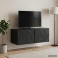vidaXL Nástenná TV skrinka 98 x 41 x 30 cm Čierna Kompozitné drevo