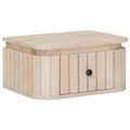 vidaXL Ručne vyrobený nočný stolík Biela 40 x 30 x 20 cm