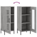 vidaXL Komoda sivý dub sonoma 34,5x34x90 cm spracované drevo