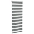 vidaXL Zebra roleta tmavošedá 65x100 cm šírka látky 60,9 cm polyester