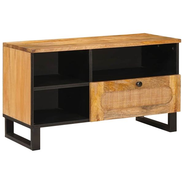 vidaXL TV skrinka s poličkou Hnedá 80 x 33 x 46 cm Masívne mango drevo