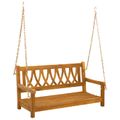 vidaXL Hojdačka do záhrady 2 -Seater 110 x 56 x 58 cm Prírodná
