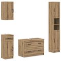 vidaXL Súprava kúpeľňových skríň v 4 kusoch UTRECHT Dub artisan