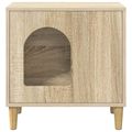 vidaXL Mačka Dom Sonoma 51 x 30 x 52 cm Kompozitné drevo
