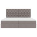 vidaXL Postel s úložným prostorem a matrací Sivohnedá 200 x 200 cm