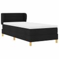 vidaXL Posteľ s pružinovým rámom s matracmi Čierna 80 x 200 cm látka