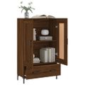 vidaXL Vysoká skrinka hnedá dub 69,5x31x115 cm kompozitné drevo