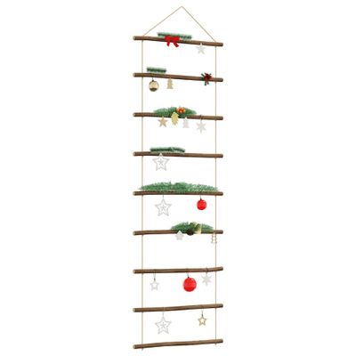 vidaXL Nástenná dekorácia v tvare rebríka 50x150 cm prírodná vetva